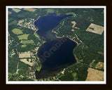 Aerial image of [3870] Clear Lake in St Joseph, MI with Black Wood frame