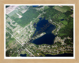 Aerial image of [3884] Pine Lake in Genesee, MI with Natural Wood frame