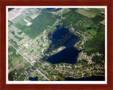 Aerial image of [3884] Pine Lake in Genesee, MI with Cherry Wood frame