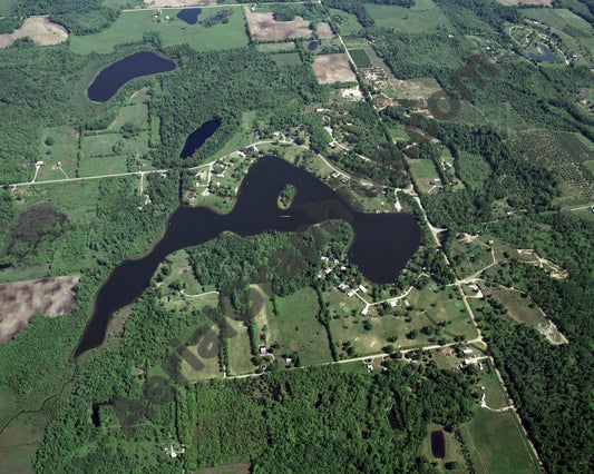 Aerial image of [388] Upper Jeptha Lake in Van Buren, MI with No frame