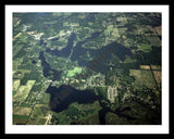 Aerial image of [3902] Lobdell Lake & Bennet Lake  in Genesee, MI with Black Metal frame