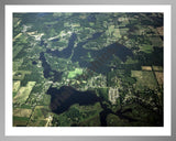 Aerial image of [3902] Lobdell Lake & Bennet Lake  in Genesee, MI with Silver Metal frame