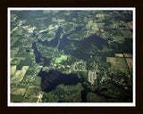 Aerial image of [3902] Lobdell Lake & Bennet Lake  in Genesee, MI with Black Wood frame