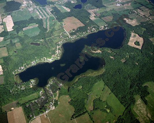 Aerial image of [3908] Ryerson Lake in Newaygo, MI with No frame