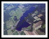 Aerial image of [3909] Long Lake in St Joseph, MI with Black Metal frame