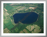 Aerial image of [3910] Crystal Lake in Newaygo, MI with Silver Metal frame