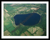 Aerial image of [3910] Crystal Lake in Newaygo, MI with Black Metal frame