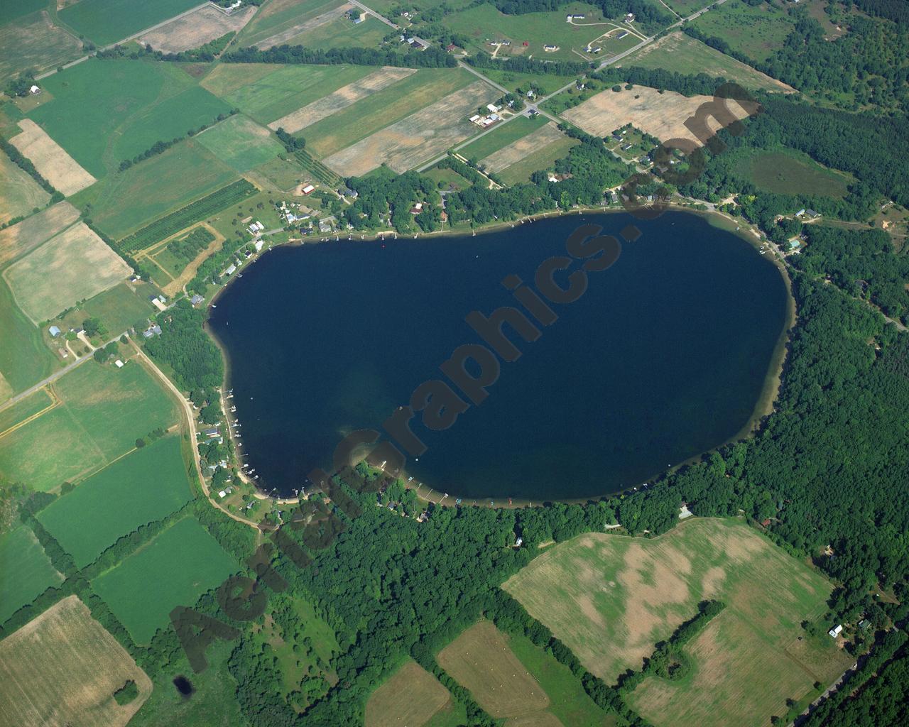 Aerial image of [3910] Crystal Lake in Newaygo, MI with No frame