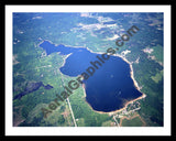 Aerial image of [3917] Rose Lake in Osceola, MI with Black Metal frame