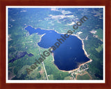 Aerial image of [3917] Rose Lake in Osceola, MI with Cherry Wood frame