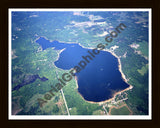 Aerial image of [3917] Rose Lake in Osceola, MI with Black Wood frame