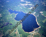 Aerial image of [3917] Rose Lake in Osceola, MI with Canvas Wrap frame