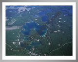 Aerial image of [3920] Arbutus Lake in Grand Traverse, MI with Silver Metal frame