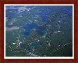 Aerial image of [3920] Arbutus Lake in Grand Traverse, MI with Cherry Wood frame