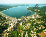 Aerial image of [3922] Boyne City with Canvas Wrap frame