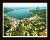 Aerial image of [3922] Boyne City with Black Wood frame