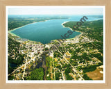 Aerial image of [3922] Boyne City with Natural Wood frame