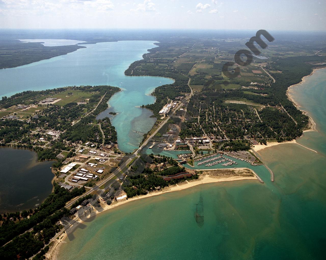 Aerial image of [3924] Elk Rapids with Canvas Wrap frame