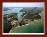 Aerial image of [3924] Elk Rapids with Cherry Wood frame