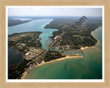 Aerial image of [3924] Elk Rapids with Natural Wood frame