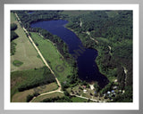 Aerial image of [3926] Little Long Lake in Osceola, MI with Silver Metal frame