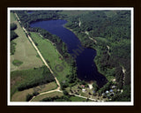 Aerial image of [3926] Little Long Lake in Osceola, MI with Black Wood frame