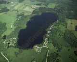 Aerial image of [3928] Hicks Lake in Osceola, MI with Canvas Wrap frame