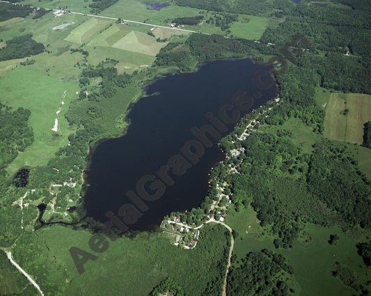 Aerial image of [3928] Hicks Lake in Osceola, MI with No frame