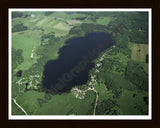 Aerial image of [3928] Hicks Lake in Osceola, MI with Black Wood frame