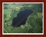 Aerial image of [3928] Hicks Lake in Osceola, MI with Cherry Wood frame