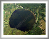 Aerial image of [392] Joslin Lake in Washtenaw, MI with Silver Metal frame