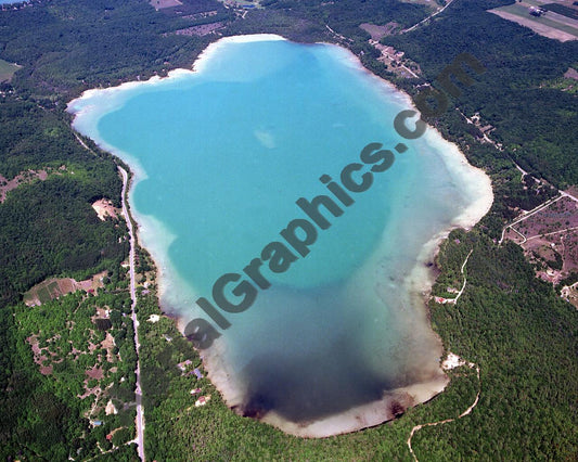 Aerial image of [3930] Lime Lake in Leelanau, MI with No frame