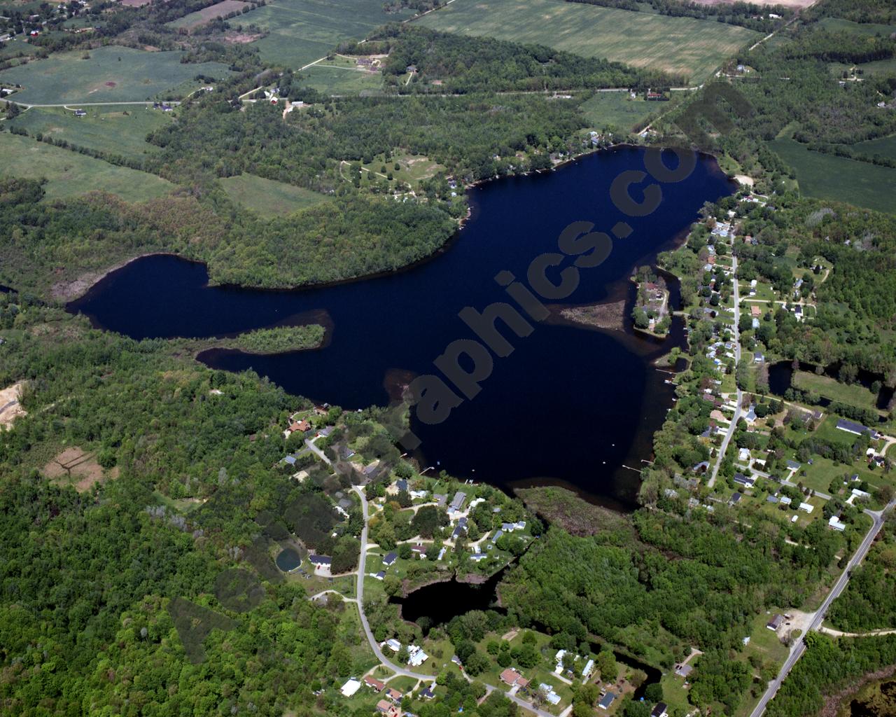 Aerial image of [3938] Middle Lake in Barry, MI with No frame