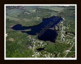 Aerial image of [3938] Middle Lake in Barry, MI with Black Wood frame