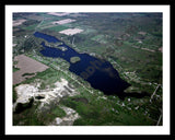 Aerial image of [3939] Algonquin Lake in Barry, MI with Black Metal frame