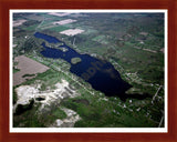 Aerial image of [3939] Algonquin Lake in Barry, MI with Cherry Wood frame