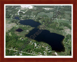 Aerial image of [3940] Leach Lake in Barry, MI with Cherry Wood frame