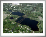 Aerial image of [3940] Leach Lake in Barry, MI with Silver Metal frame