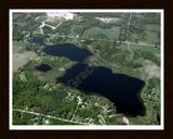 Aerial image of [3940] Leach Lake in Barry, MI with Black Wood frame