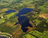 Aerial image of [394] Juno Lake in Cass, MI with Canvas Wrap frame