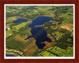 Aerial image of [394] Juno Lake in Cass, MI with Cherry Wood frame