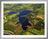 Aerial image of [394] Juno Lake in Cass, MI with Silver Metal frame