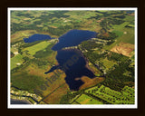 Aerial image of [394] Juno Lake in Cass, MI with Black Wood frame