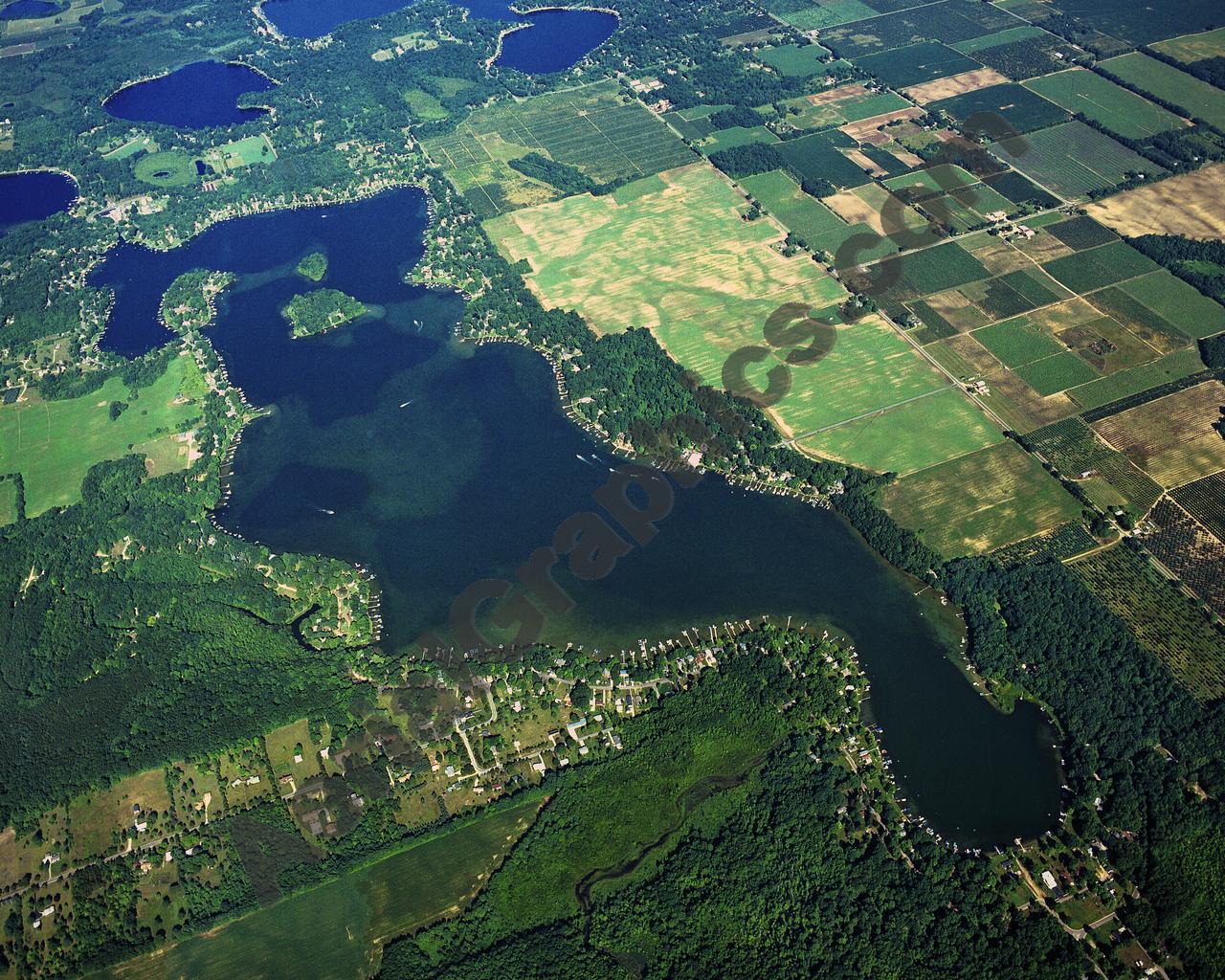 Aerial image of [3951] Magician Lake in Cass, MI with No frame