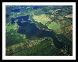 Aerial image of [3951] Magician Lake in Cass, MI with Black Metal frame