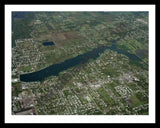 Aerial image of [395] Kearsley Reservoir in Genesee, MI with Black Metal frame