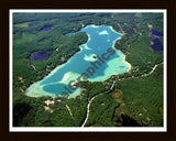 Aerial image of [3965] Long Lake in Montmorency, MI with Black Wood frame