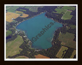 Aerial image of [3967] Birch Lake in Cass, MI with Black Wood frame