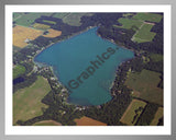 Aerial image of [3967] Birch Lake in Cass, MI with Silver Metal frame