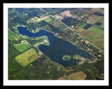 Aerial image of [3969] Donnell Lake in Cass, MI with Black Metal frame